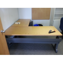 Herman Miller Rounded Edge 72" Work Table Desk, Grey Base